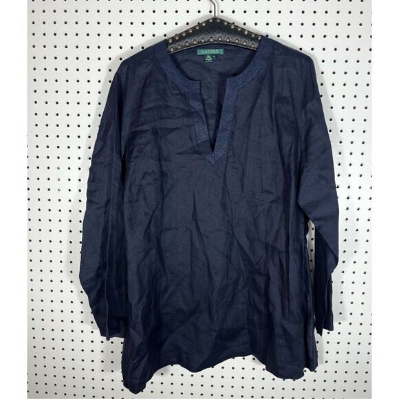 Lauren Ralph Lauren linen tunic top size 1x - Picture 1 of 4